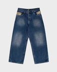 BLUE LEOPARD POCKET DENIM