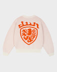 WHITE COAT-OF-ARMS KNIT