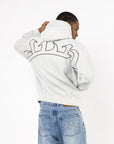 GREY STRAIGHT ZIP