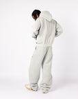 GREY COA EMBROIDERY ZIP