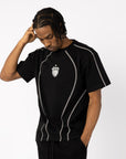 BLACK COAT-OF-ARMS TECH T-SHIRT