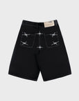 BLACK DENIM JORT