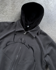 DARK HOODED ZIP JACKET