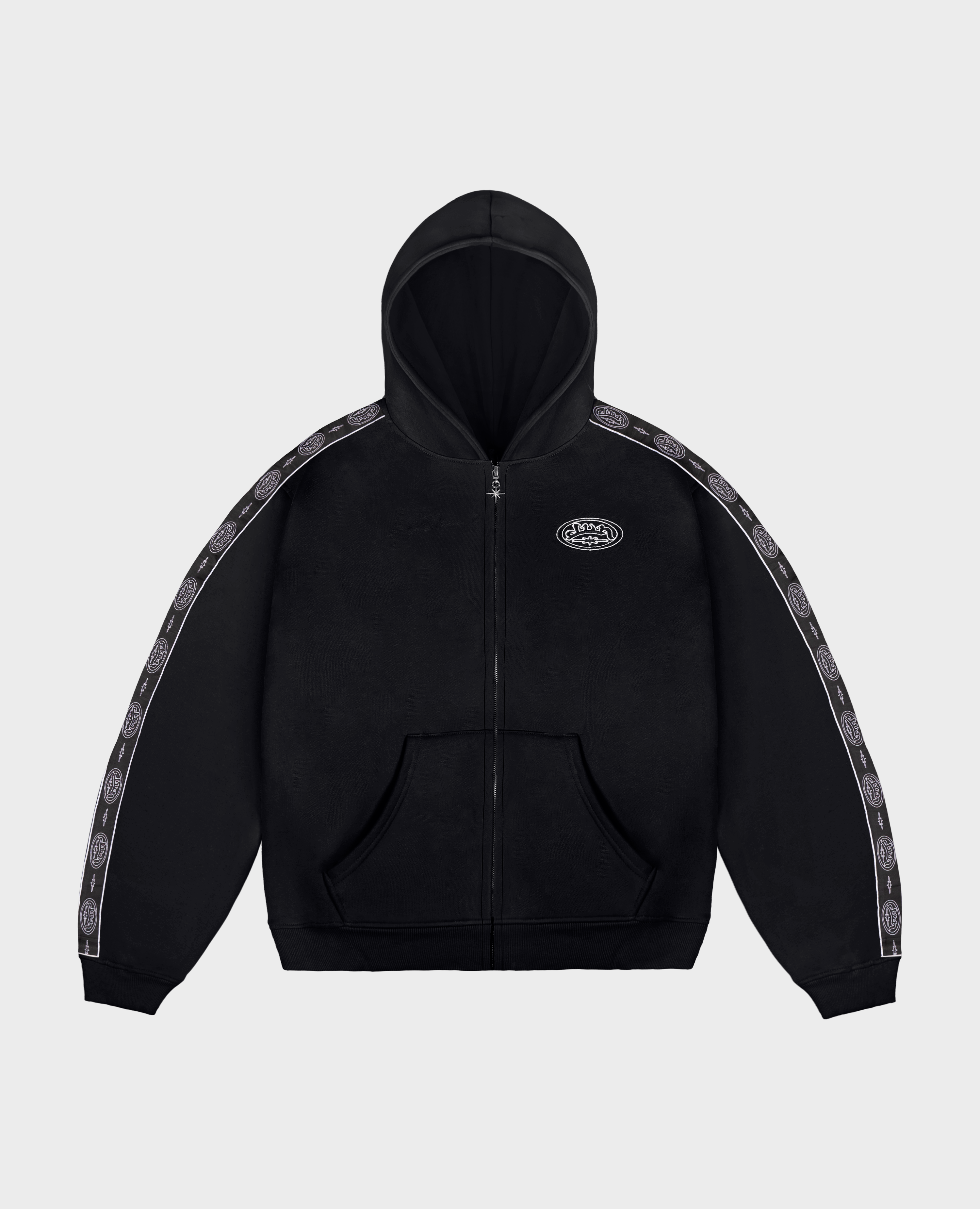 BLACK STRIPE ZIP