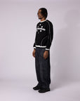 BLACK 6SNOW CREWNECK