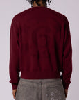 RED 6SNOW CROSS KNIT