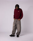 RED 6SNOW CROSS KNIT