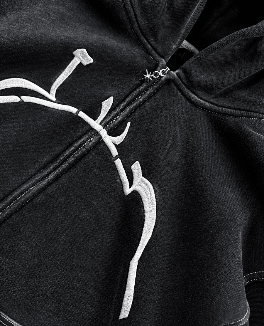 Sharp Zip DIVINBYDIVIN | Sharp Zip Hoodie - Urban Blade Cut