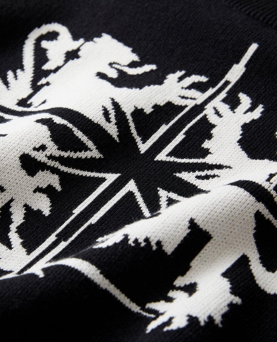 BLACK BLASON KNIT