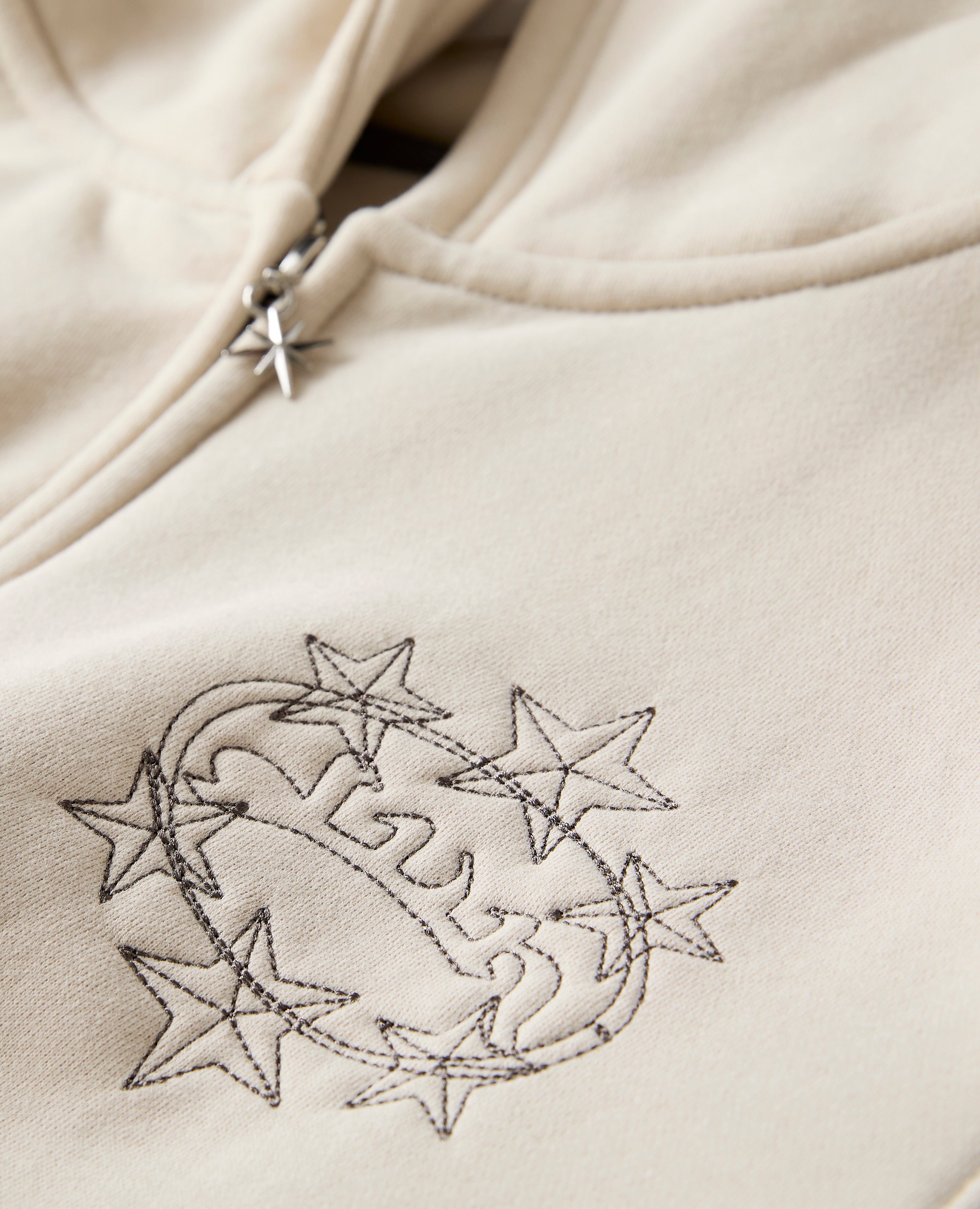 WHITE STARRY ZIP