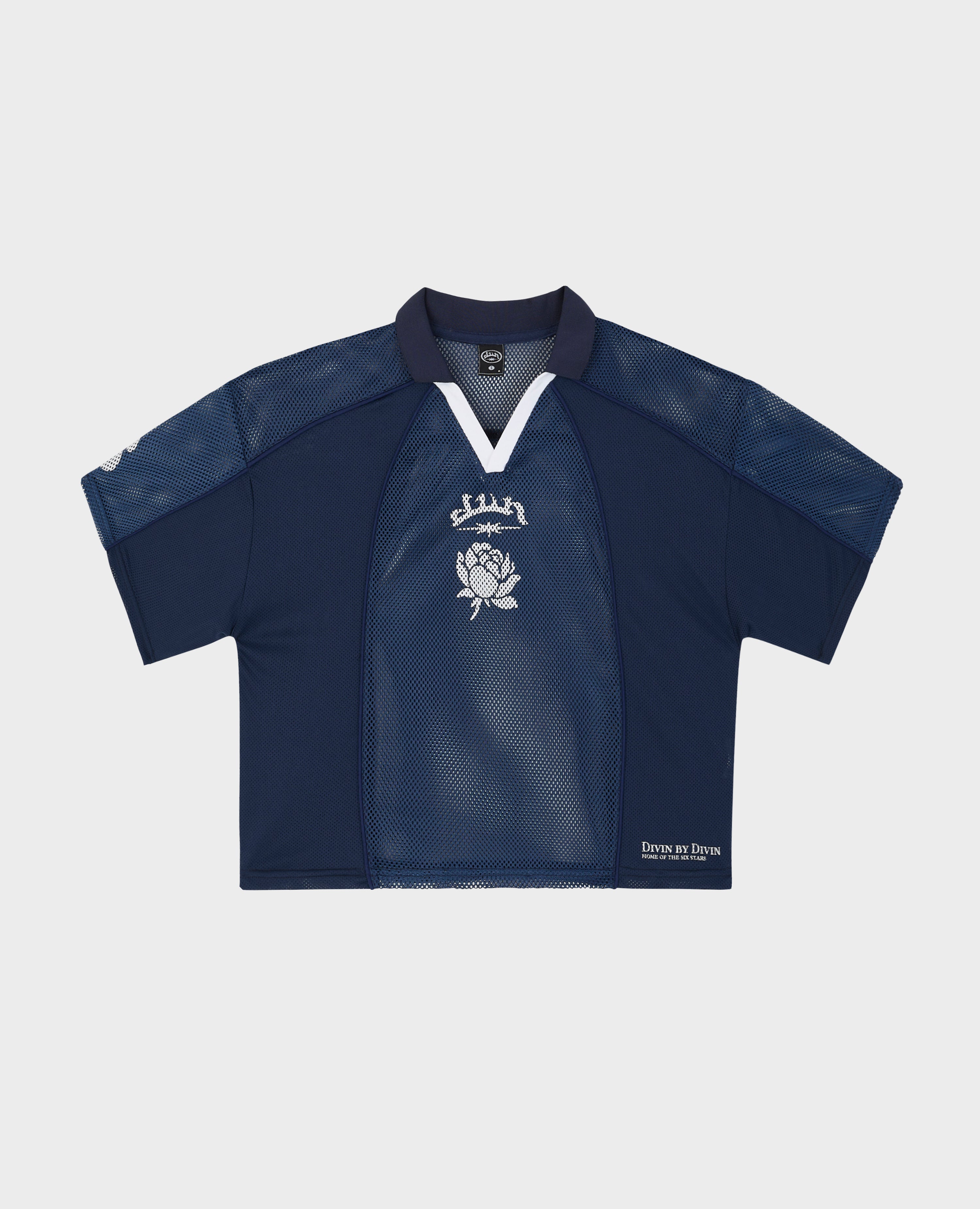 WOMENS BLUE MESH T-SHIRT