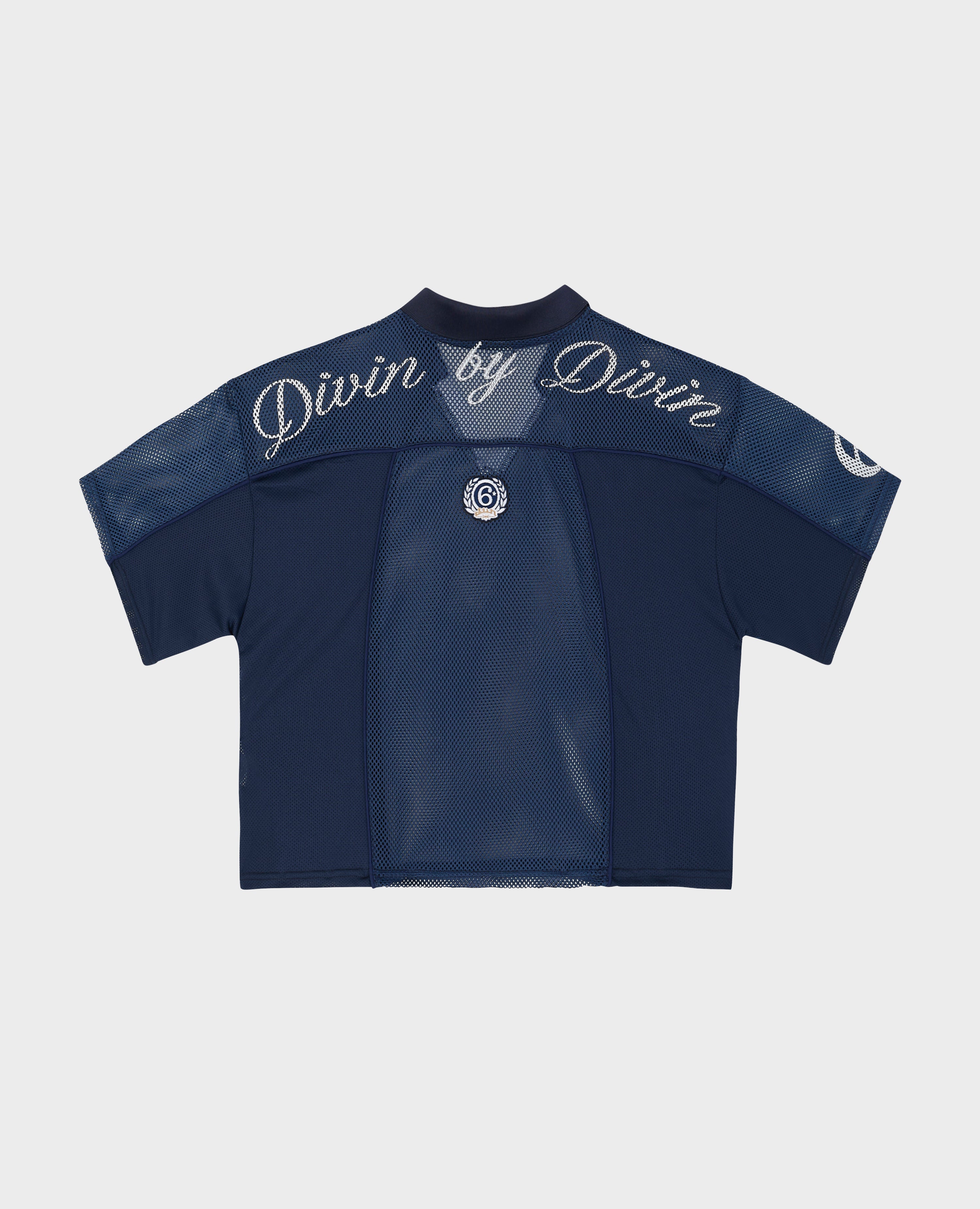 WOMENS BLUE MESH T-SHIRT