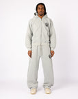 GREY COA EMBROIDERY JOGGERS