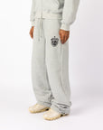 GREY COA EMBROIDERY JOGGERS