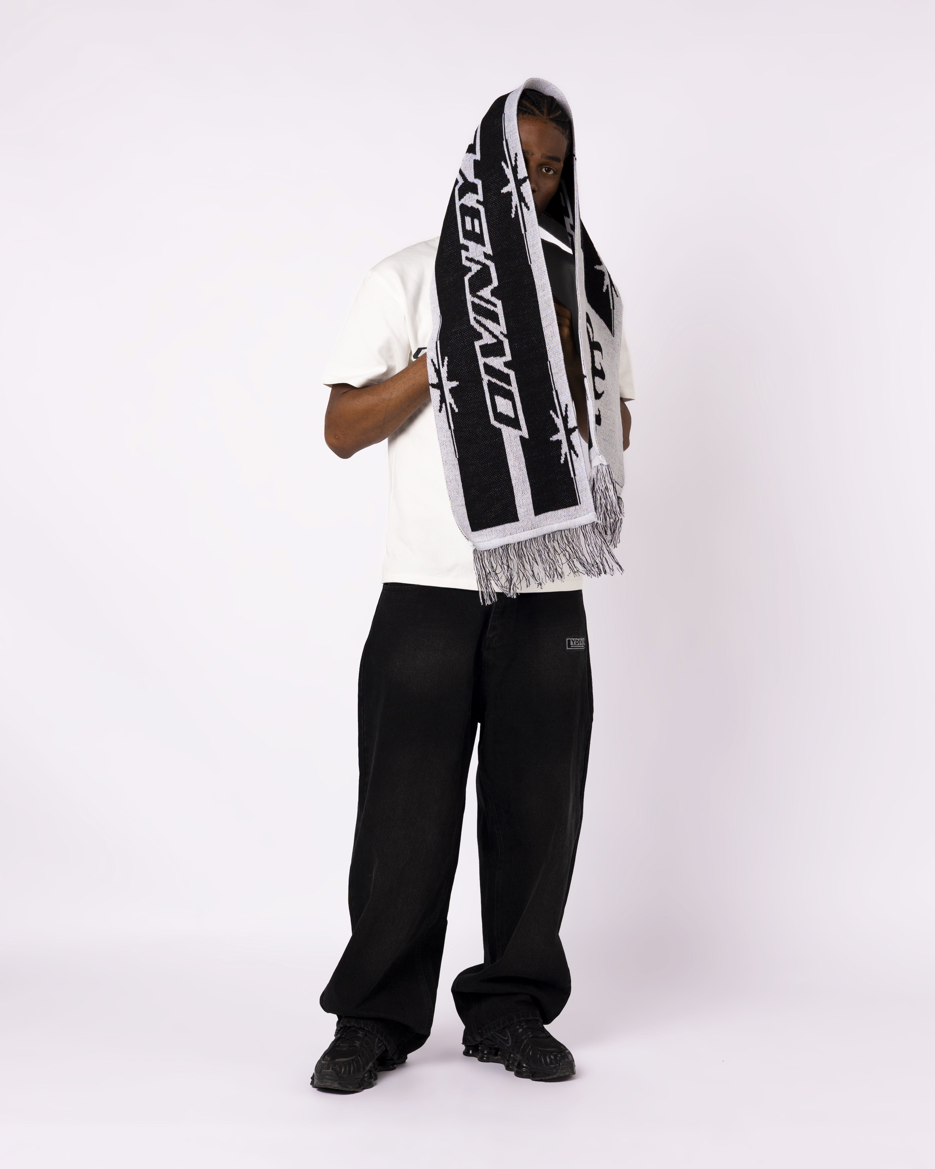 BLACK RALLY SCARF - MADE IN TOURCOING