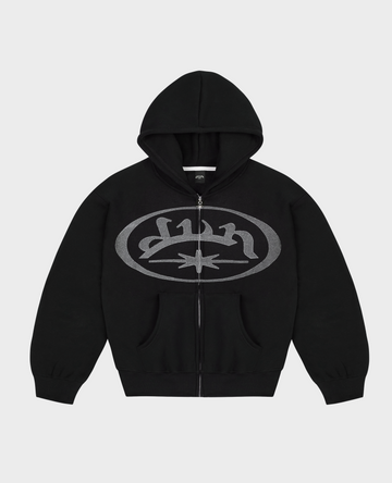 BLACK OVERLOGO ZIP