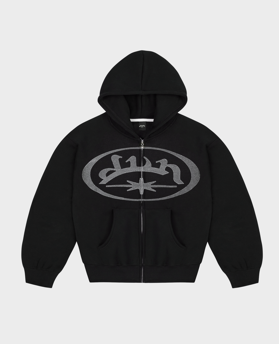 BLACK OVERLOGO ZIP