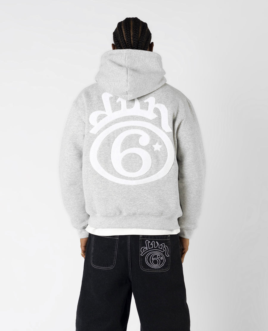 GREY 6STARS HOODIE