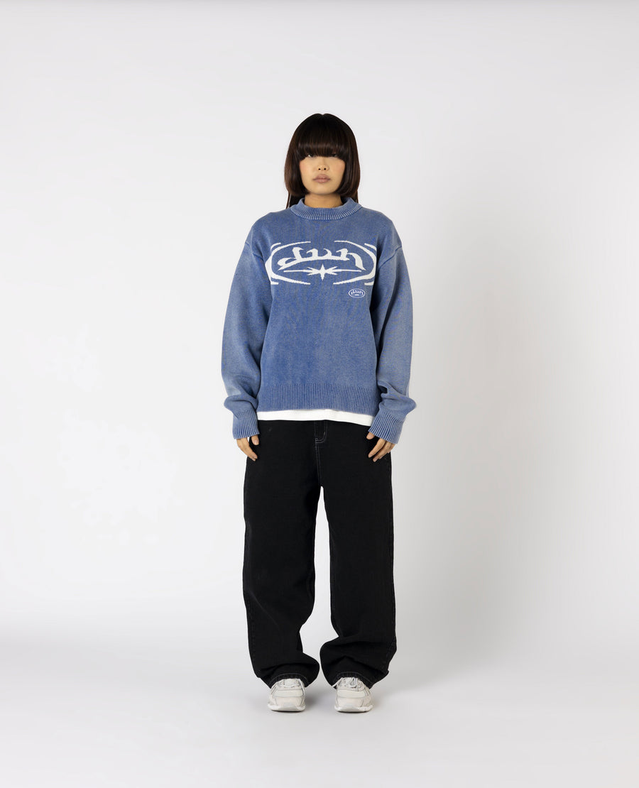 TRAP WASHED BLUE KNITWEAR