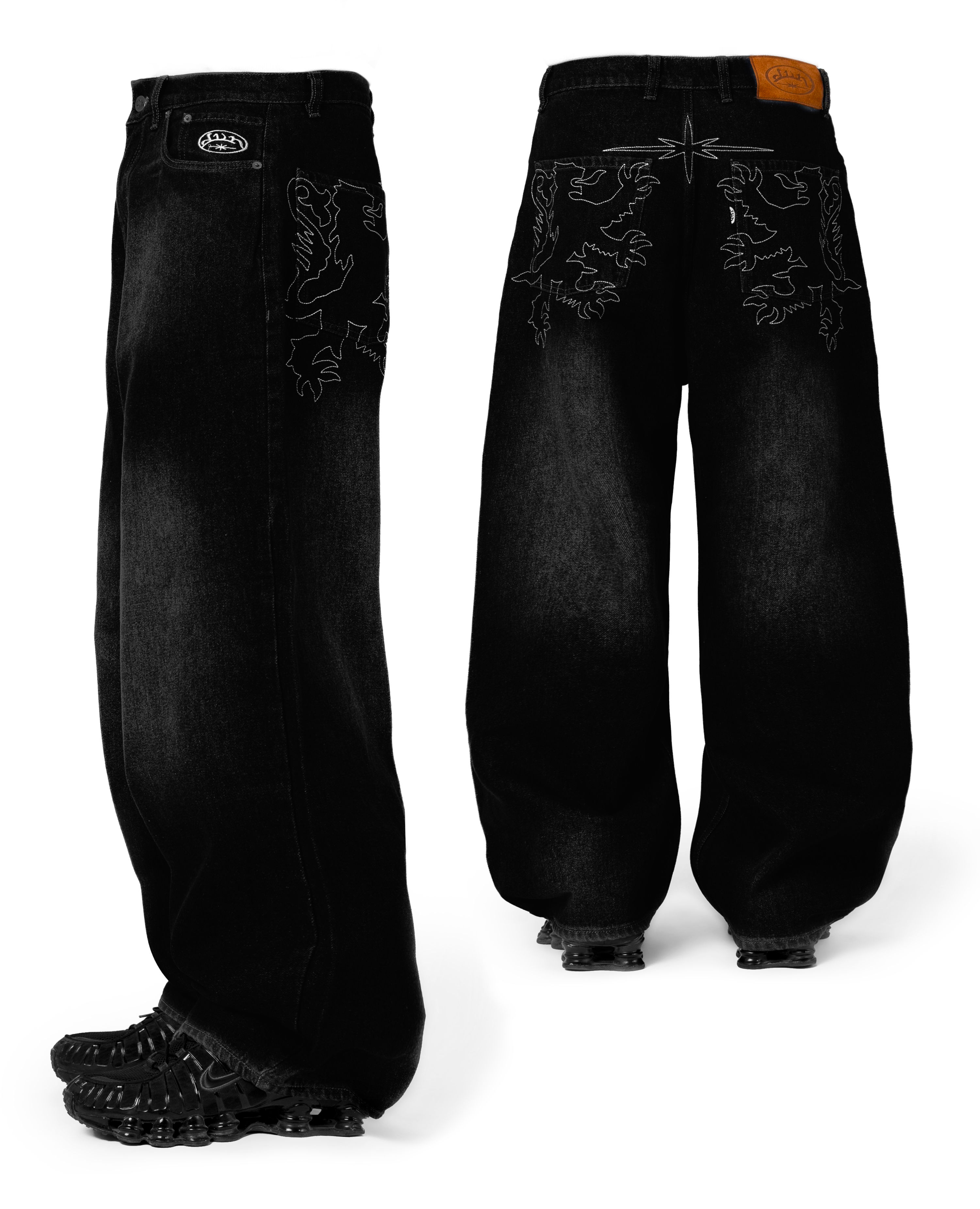 WASHED GREY BEAST DENIM